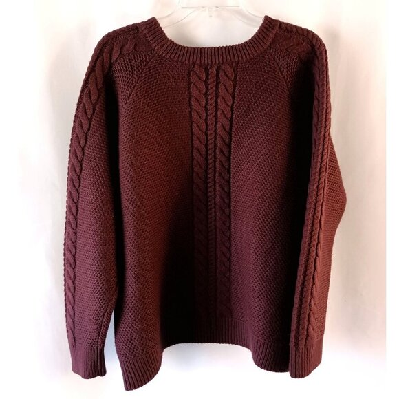 Vero Moda Chunky Sweater Wine Tasting Size 48 20 Women Acrylic Knit Excellent - Picture 6 of 6